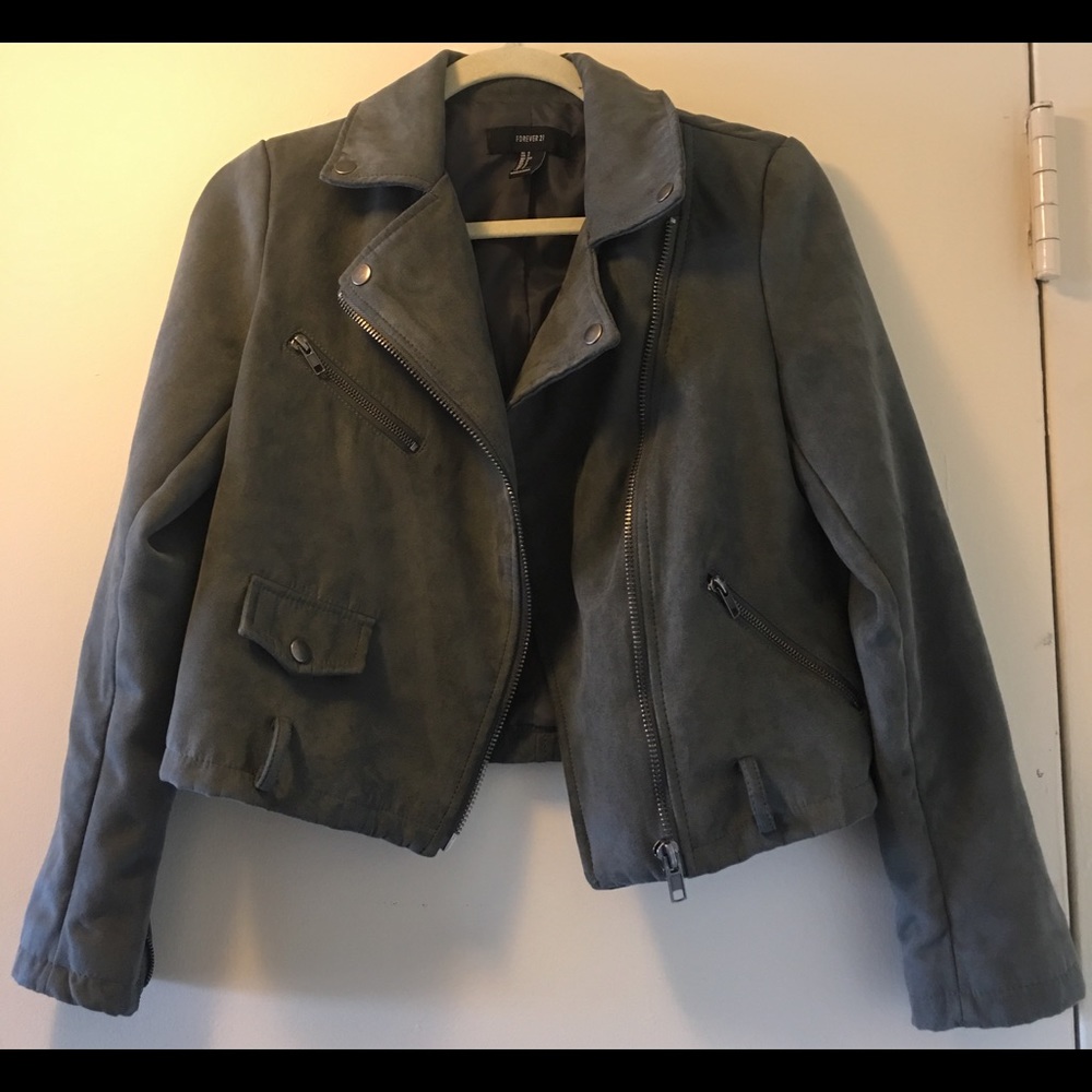 Forever 21 Gray Suede Jacket
